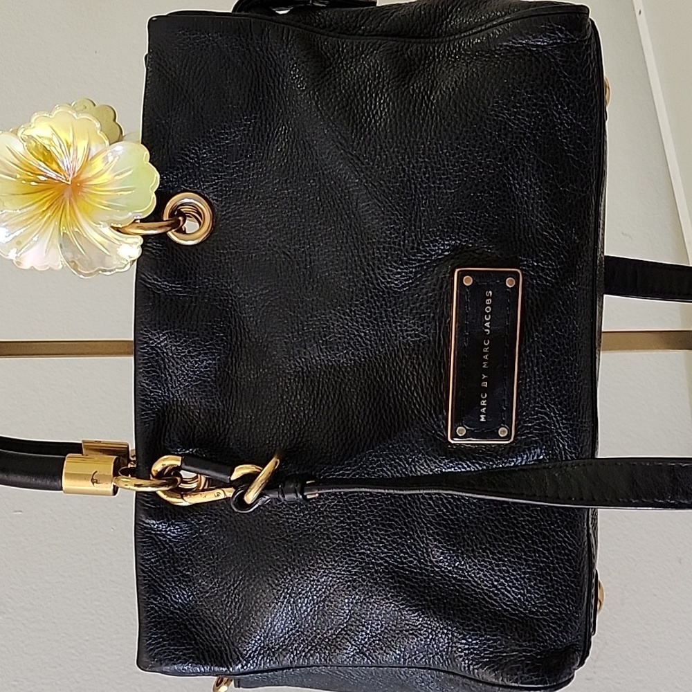 Marc Jacobs Y2K Bag Too Hot to Handle Leather Satchel Black Bag - Picture 7 of 16